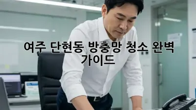 여주 단현동 방충망 청소 완벽 가이드